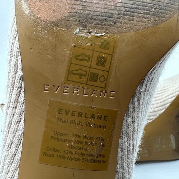 EVERLANE The Glove Boots in Oatmeal Wool Knit Cream Sz 10.5 - Picture 8 of 9